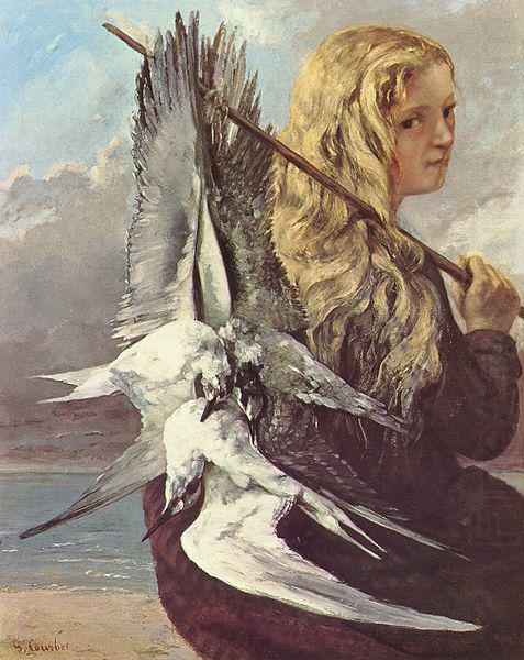 Madchen mit Mowen, Gustave Courbet